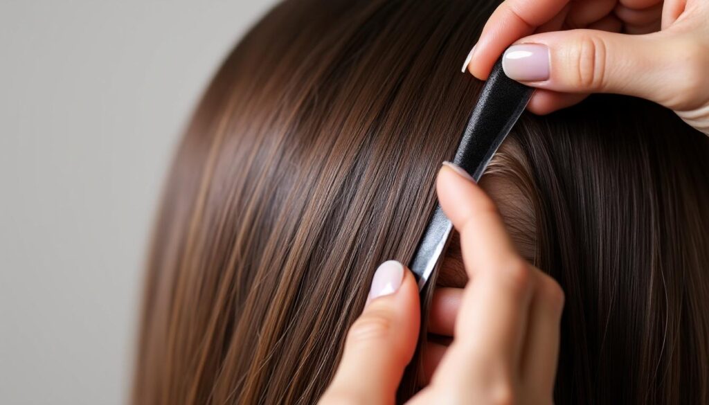 découvrez notre extension adhésive pour cheveux naturels : une pose facile et rapide pour un résultat impeccable et un effet naturel garanti.