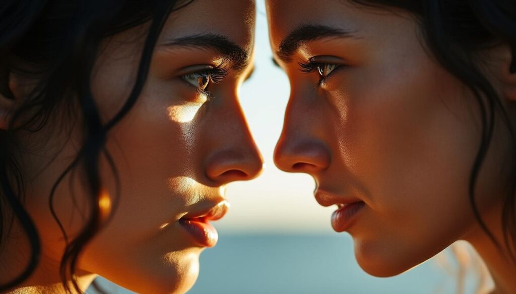 découvrez comment le simple fait de se regarder dans les yeux sans parler peut révéler des émotions profondes et une connexion intense entre les individus.